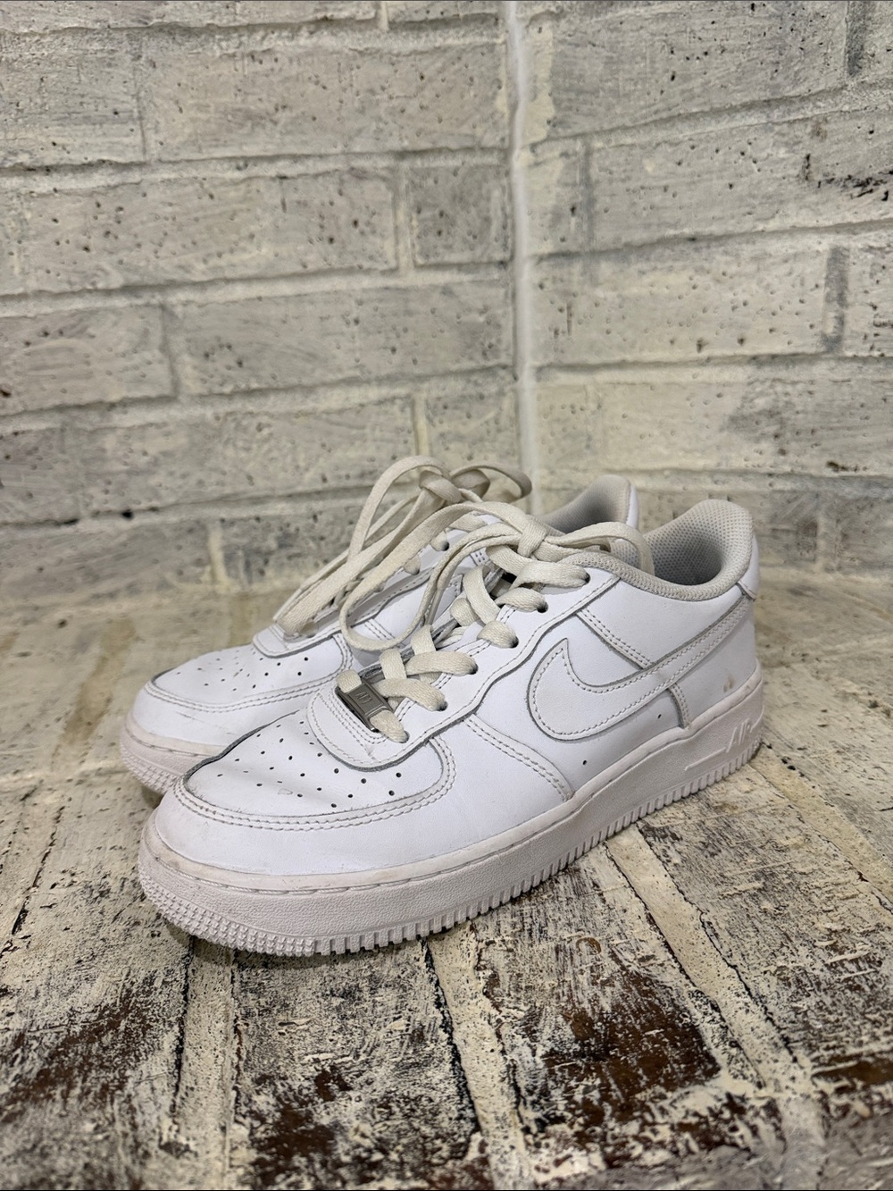 Nike White Low-Top Leather Sneakers